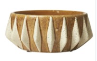 Bol JAEL – Grès, Style Bohème (29,5 × 29,5 × 12 cm)