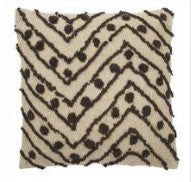Coussin SWATI – Coton & Lin, Style Naturel et Contemporain (50 × 50 cm)