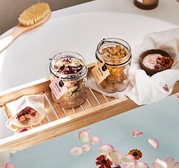 Sel de bain rose & hibiscus