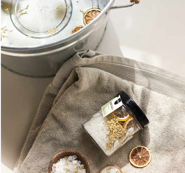 Bain de pied au citron en sachet