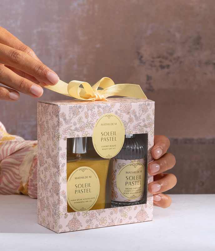Coffret parfumé huile sèche et brume corps et cheveux - Soleil Pastel