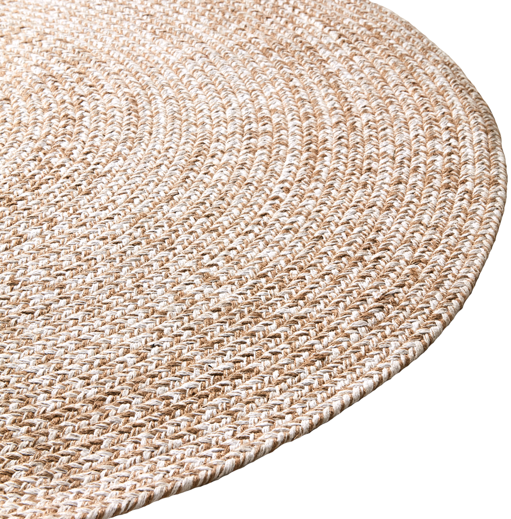 JUNI Tapis M, Nature/blanc Diamètre 120