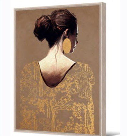 TOILE + CADRE NATUREL 65X92.5cm