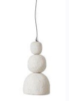 Lustre LIORA LAMPA – Papier Mâché & Fer, Style Sculptural et Contemporain (40 × 40 × 75 cm)