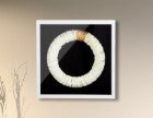 Tableau décoratif “Cercle de Charme” – Blanc & Noir – 60 × 60 cm