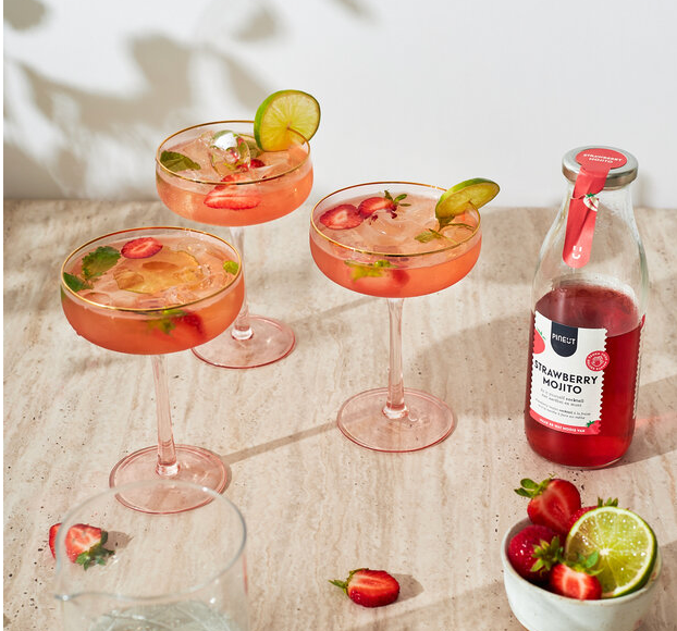 Préparation Cocktail fraise mojito