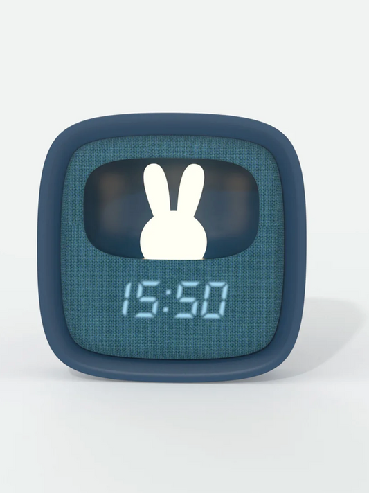 Reveil veilleuse lapin bleu