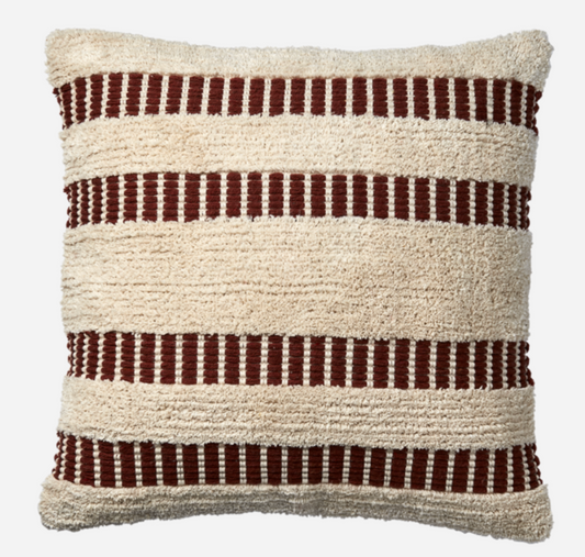 ANNA Housse de coussin, Ivoire/rouille