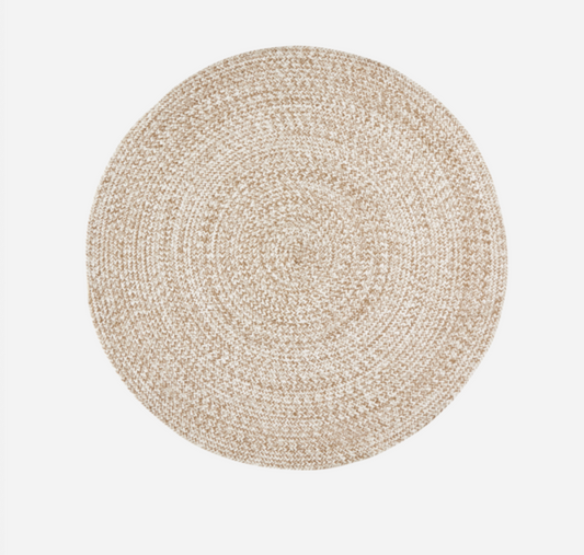 JUNI Tapis L, Nature/blanc Diamètre 150