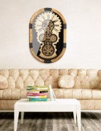 HORLOGE MURALE OVALE