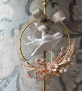 Couronne florale Colombe parfumée - Poudre de Riz