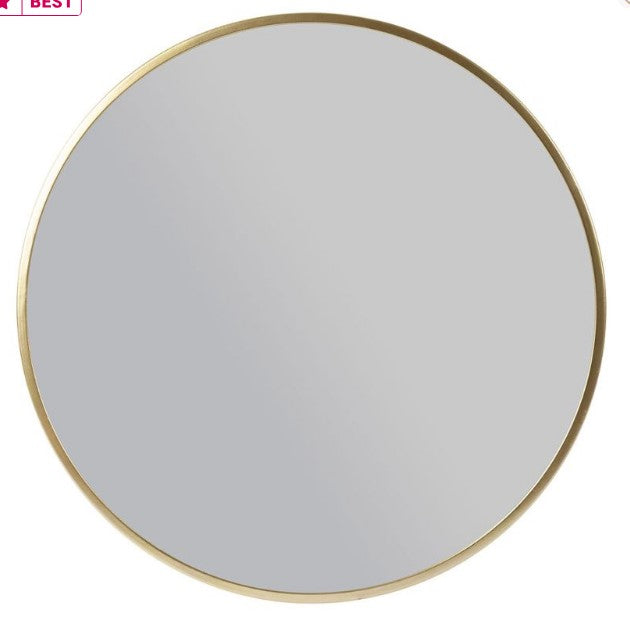 Miroir Ilena – Doré, Ø 60 cm
