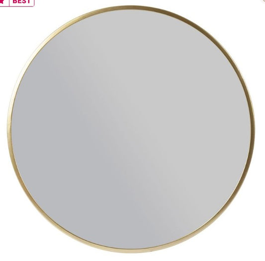 Miroir Ilena – Doré, Ø 60 cm