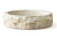 Bol WREN – Marbre Brut, Style Naturel et Sculptural (22 × 22 × 5 cm)