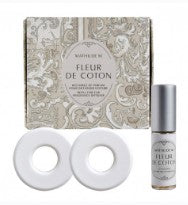 Recharge de parfum pour diffuseur de voiture Escapades parfumées - Fleur de Coton