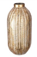 VASE EN METAL COULEUR OR