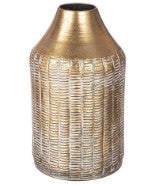 VASE EN METAL OR H39CM